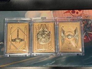 2023 Disney Licensed Star Wars World Art Metal Gold Cards Full Set of 3 Card Fun - Picture 1 of 2