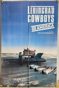 PÓSTER DE PELÍCULA LENINGRADO COWBOYS GO AMERICA FF ORIGINAL DE UNA HOJA AKI KAURISMAKI 1990 - Imagen 1 de 1