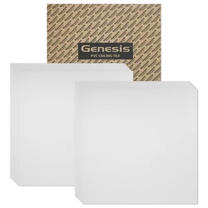 Genesis - Piastrelle da soffitto bianche riempimento bordo (756-00) - Foto 1 di 3