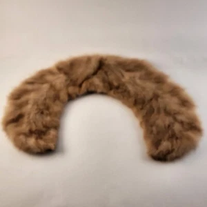Petite Blond Fur Mink Collar Brown Velvet Lining About 24" L x 4" W Hook Closure - Picture 1 of 9