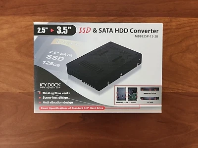 ICY Dock MB882SP-1S-2B / SATA HDD 2.5" to 3.5" Converter Enclosure Case - NEW - Image 1 of 4