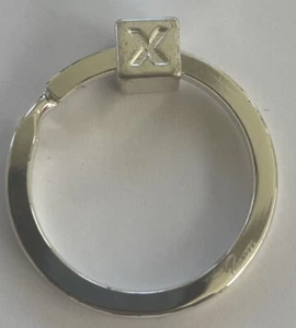 Philippi Initial LETTER “X” Key Ring Metal Fob Germany Keychain Signed NEW - Picture 1 of 4