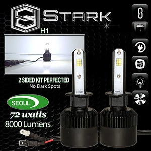 Seoul LED CSP 72W 8000LM 6000K White All-In-One Kit Headlight Bulbs - H1 - Picture 1 of 6
