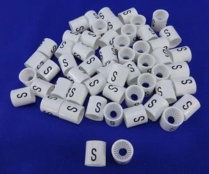 S Hanger Garment Size Marker Tag Small Sizer 50 Pieces Retail Store - Picture 1 of 6