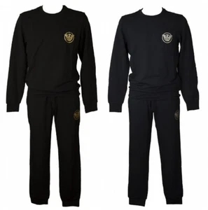 Tuta uomo completo EMPORIO ARMANI gicocollo con logo pantaloni con polsino couli - Imagen 1 de 7