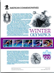 US Comm Panel USPS 378 Olympische Winterspiele CP378 - Bild 1 von 1