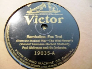 1923 Paul Whiteman Or Vincent YOUMANS MUSICAL Wildflower BAMBALINA VICTOR 19035 - Picture 1 of 2