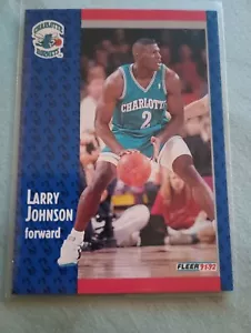 1991-92 Fleer Update Larry Johnson Rookie Card - Picture 1 of 2