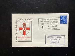 GB 1967 Sociedad Filatélica del Norte de Irlanda Cubierta Jubileo Diamante (PM415) - Imagen 1 de 1