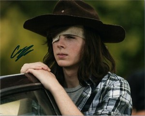~~ CHANDLER RIGGS Authentic Hand-Signed "CARL - THE WALKING DEAD" 8x10 Photo ~~