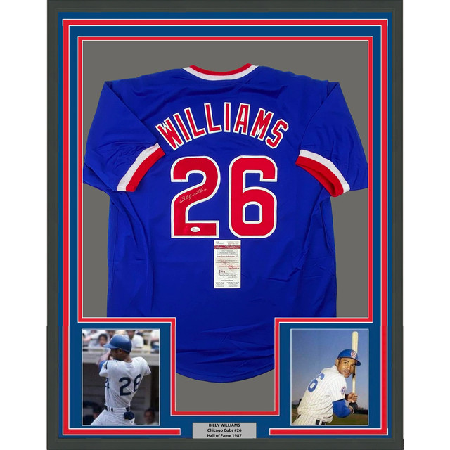 Billy Williams Autographed Signed Chicago Cubs Framed Jersey - Norway