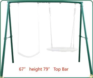 Swing Stand A Frame Extra Large Outdoor Full Steel Stand w/Ground Stakes 440lbs - Picture 1 of 10