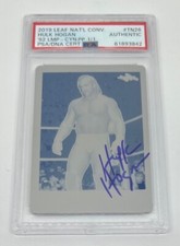 2019 Leaf National Convention Printing Plate 1/1 Hulk Hogan PSA DNA Auto