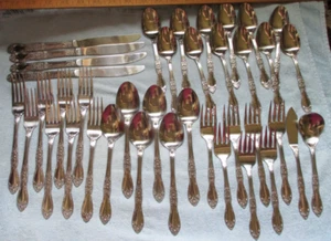 CAROLINA Northland Glossy Stainless Flatware Korea - 39 Pc Flatware Lot - Picture 1 of 12