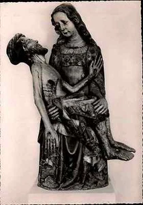 Religion Motiv-Postkarte Pieta Grabkirche St. Albert in KÖLN Cologne s/w AK - Picture 1 of 2