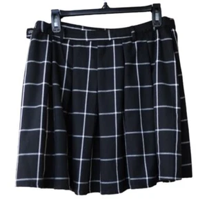 Hot Topic Black and White Plaid Mini Skirt Size XL Grunge Goth Emo Punk - Picture 1 of 6