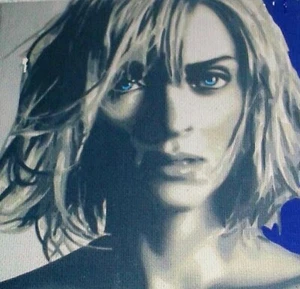 Uma Thurman Giclee estampado en lona montado en madera por Sarah Hood - Imagen 1 de 3