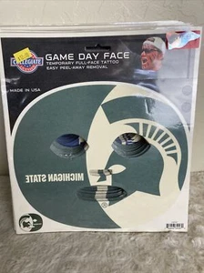 Michigan State  NCAA GAME DAY TEMPORARY FACE TATTOO - Picture 1 of 2