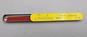 Vintage Sheaffer's Fineline Replacement Thin Leads Red F15 In Original Case - Picture 1 of 3