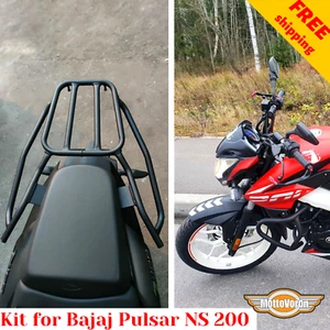 For Bajaj Pulsar 200 NS Rear rack Engine guard Rouser 200 NS Crash bars Kit - Picture 1 of 10