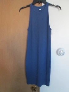 OLD NAVY High-Neck Fitted Sleeveless Rib-Knit Mini Dress- Size Small - Picture 1 of 5