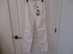 Woman's Armani Jeans J75 Rose Regular Trousers Denim Pants W27 White MSRP $203 - Picture 1 of 24