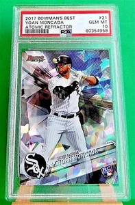 2017 Bowman's Best #21 "Yoan Moncada" Atomic Refractor RC PSA Gem Mt 10 - Picture 1 of 2