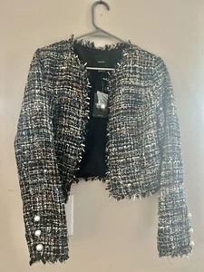Chaqueta Blazer Top FOREVER 21 Crop CLÁSICA Para Mujer Junior Talla Pequeña - Imagen 1 de 9