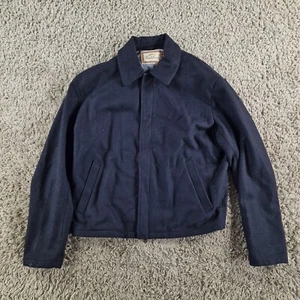 Thomas Burberry Jacke Herren Large Blau Wolle Bomber H2-B8 - Bild 1 von 11