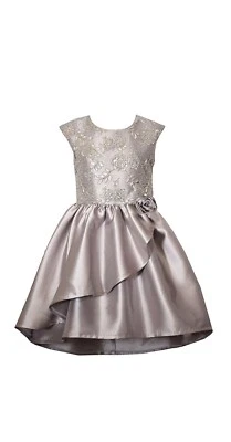 Bonnie Jean Sashed Mikado Cascade Dress- Size 8                      BRAND NEW!! - Image 1 of 2