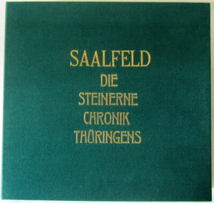 SAALFELD Die Steinerne Chronik Thüringens Kasette 2 Hefte 5 Klappkarten Heimat - Bild 1 von 11