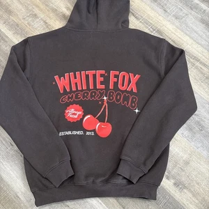 White Fox Small Medium Cherry Bomb Hoodie Womens Oversized Baggy Brown Red - Picture 1 of 18