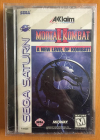 NEW sealed MORTAL KOMBAT II 2 Sega Saturn HANG TAB Scorpion SUB ZERO Shao Kahn