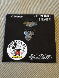 Vintage Disney Mickey & Co. Van Dell Sterlingsilber Mickey Anhänger Charm - NEU - Bild 1 von 6