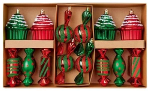 Xmas Hanging Decorations Red & Green Candy 20 Pack Christmas Decoration - Picture 1 of 2