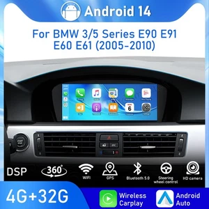 8.9" Android 14 Autoradio Für BMW E90 E91 E60 E61 CCC 4+32GB CarPlay WiFi DAB+ - Bild 1 von 15