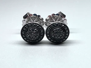 David Yurman Petite Cerise Sterling & 14K schwarzer Diamant PAVE Ohrringe - Bild 1 von 3