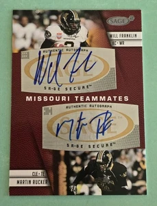 2008 SAGE Missouri Teammates RUCKER / FRANKLIN Autograph Rookie RC Auto #A-26 - Picture 1 of 2