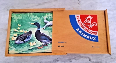 ANCIEN JEU DE CUBES EN BOIS MADE IN FRANCE  COLMAR   COMPLET - Photo 1/4