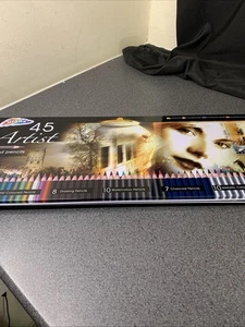 Grafix 45 Artist Pencils Set – Drawing, Watercolour, Metallic, Charcoal – - Picture 1 of 4