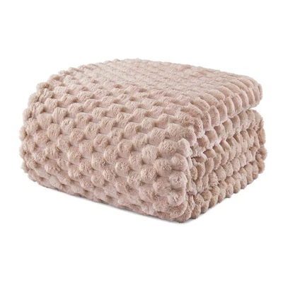 Manta de terciopelo jacquard elegante 90x90 pulgadas de lana suave tamaño queen f Foto 1 de 4