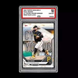 Graded 10 Paul Skenese CY Young Award Winner 2025 Topps Now #OS-4 Presale - Bild 1 von 2