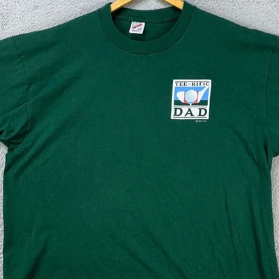VINTAGE Jerzees T-Shirt Tee Mens 2X Green Tee-Rific Short Sleeve Made In USA - Image 1 of 4