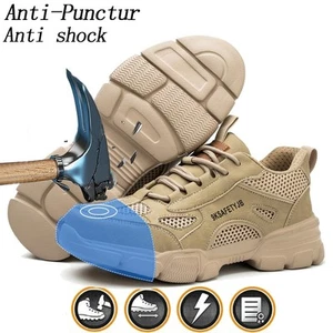 Safety shoes for Men breathable work sports shoes steel toe shoes Outdoor work - Picture 1 of 16