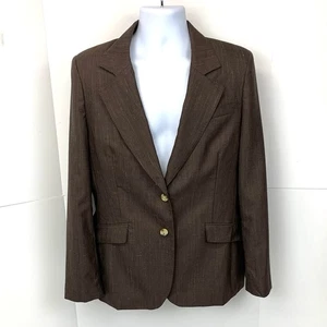 Indochino Men Size 40R Wool Linen Blend Blazer 2 Button Sport Coat Brown Slim - Picture 1 of 19