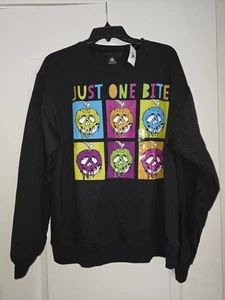 Disney Parks Snow White Halloween Sweatshirt NWT Adult Medium Just One Bite - Picture 1 of 3