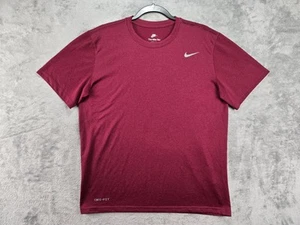 Nike Shirt Herren Large Rot Dri-Fit Sport Kurzarm Gym Training Freizeit - Bild 1 von 24