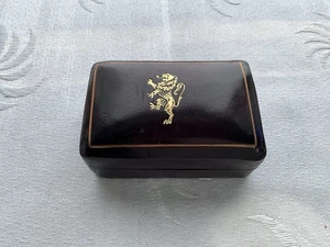 Antike Echtleder Schmuck Präsentationsschatulle Made In Italy - Bild 1 von 6