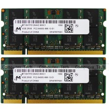 Micron 8GB (2x4GB) 2Rx8 PC2-6400 DDR2 800MHz 200Pin Non-ECC Sodimm Laptop Memory