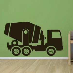 Pegatina de arte de pared mezcladora de cemento camión construcción vehículo (AS10101) - Imagen 1 de 2